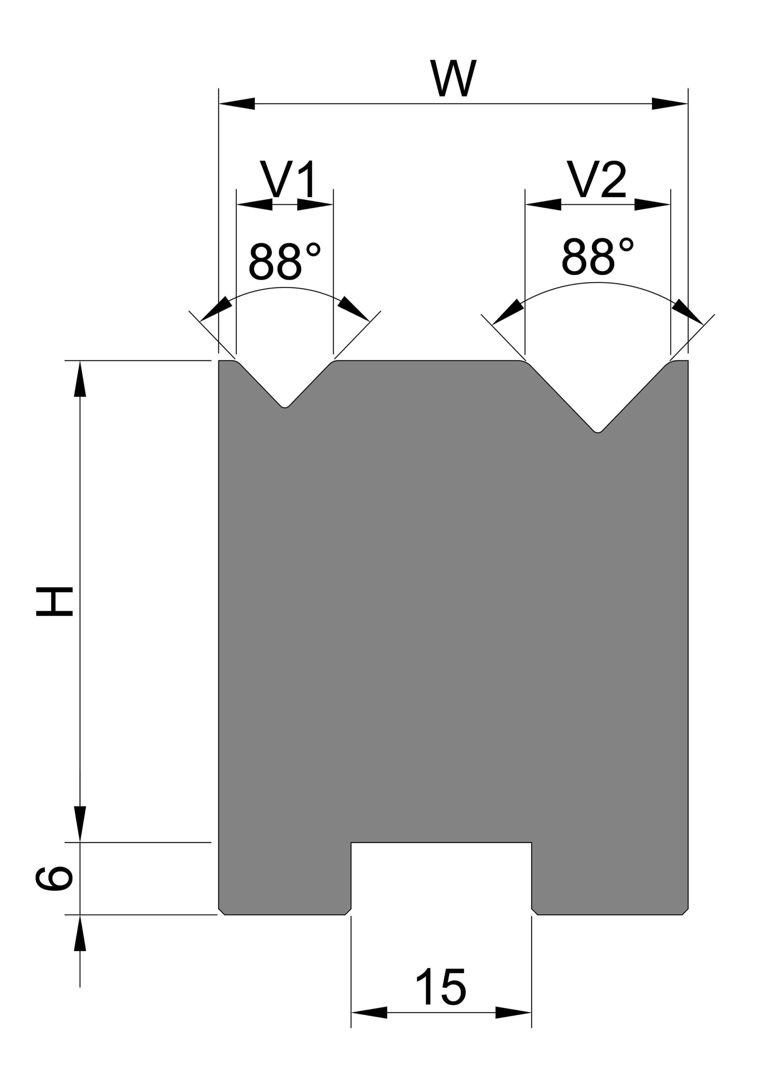 Self Centred 2 'V' Die - 88˚